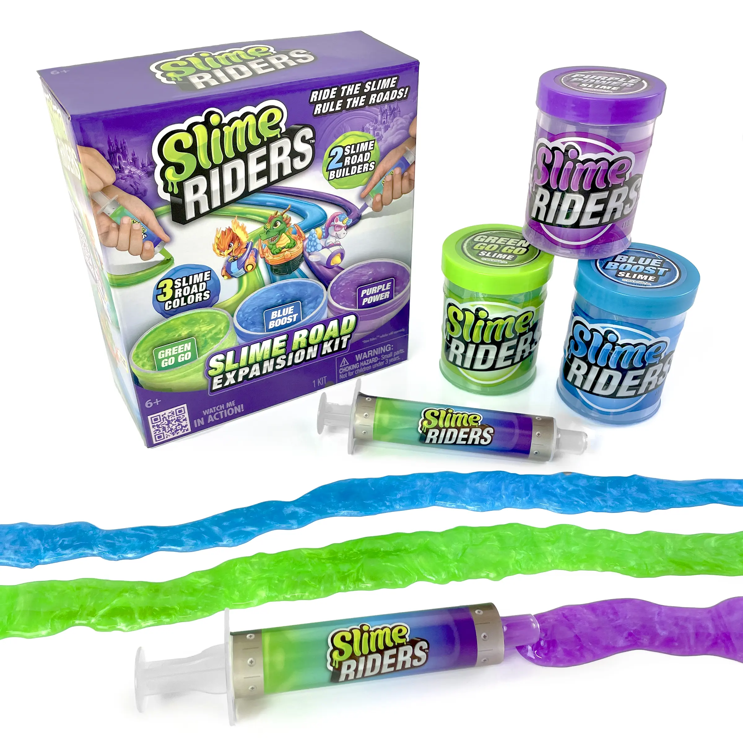 Slime Riders - Slime Road Expansion Pack - 3 New Slime Colors + 2 Road Builders