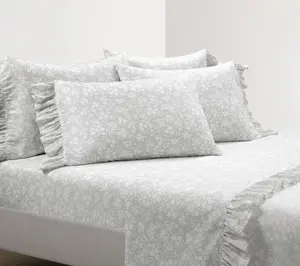 Lush Decor Garden Of Flowers Ruffle 6Pc Sheet Set-Queen