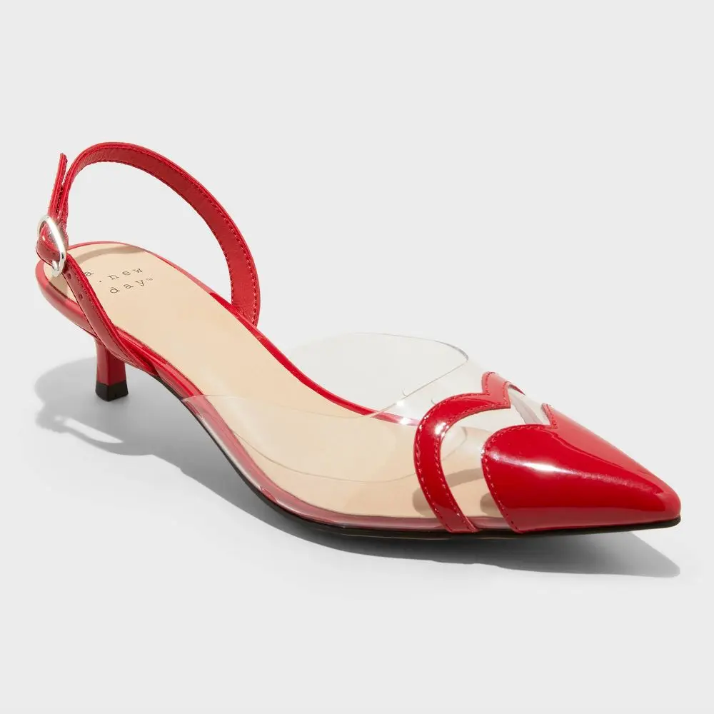Women's Eleanor Heart Slingback Heels - A