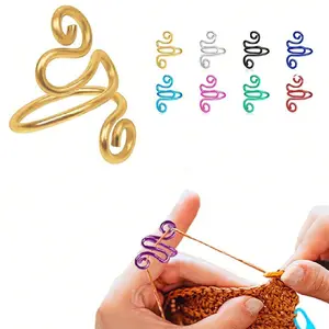 Manual Crochet Tension Ring, Adjustable Crochet Ring, Crochet Knitting Ring, Finger Yarn Guide Ring, Crochet Gift for Women, Adjustable Rings