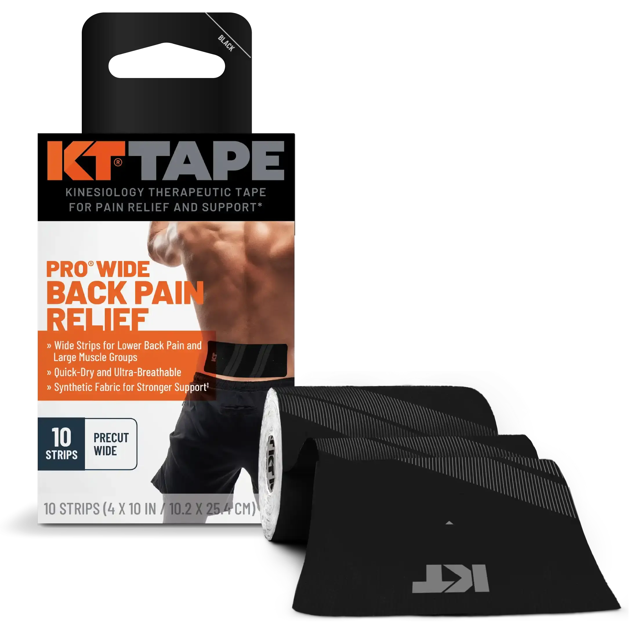 KT Tape Pro® Wide Kinesiology Tape, 4" Precut Strips