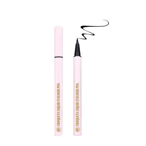 Croqueta Black Liquid Eyeliner Pen - Smudge-Proof and Long-Lasting