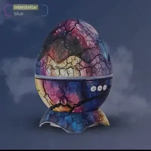 Galaxy Projector Egg Night Light for Relaxing Meditation with Color Changing Stars - LED Star Projector Dinosaur Speaker
