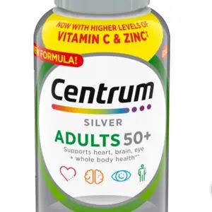 Centrum Silver Adults 50+ - Supports Heart Brain Eye & Whole Body Health with Higher Levels of Vitamin C & Zinc