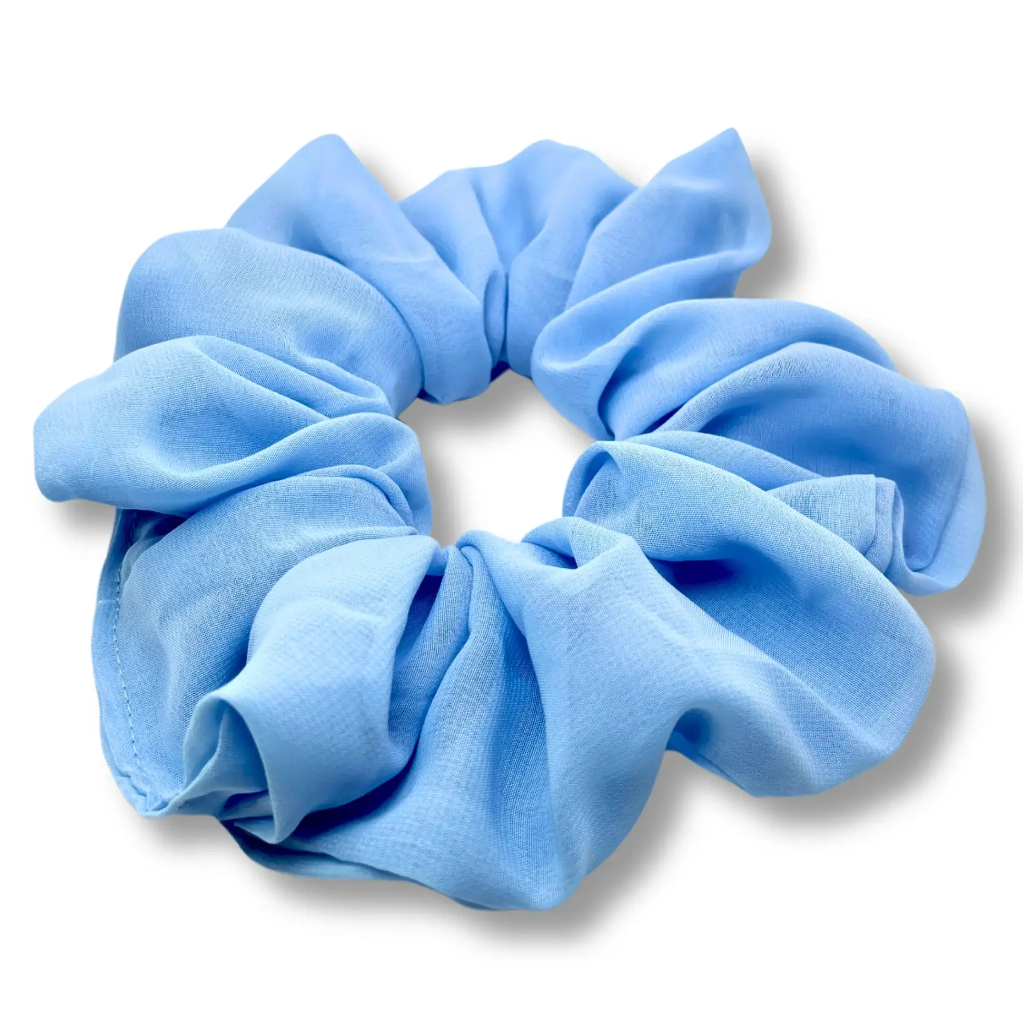 Light Blue Organza Scrunchie