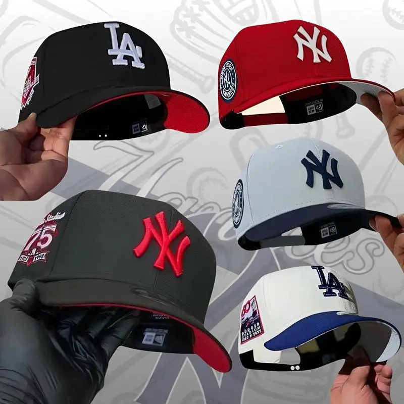 New Era MLB NY Yankees LA Dodgers 9FORTY 59FIFTY, Trendy MLB Baseball Hats for Men & Women, Stylish Embroidered Design, Lightweight Streetwear Accessory for Travel, Sports & Everyday Fashion, Adjustable Cotton Dad Cap, Trending TikTok Style, USA 2026