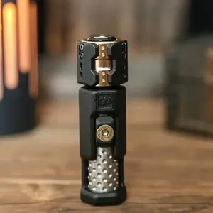 Fidget Slider, Metal Fidget Spinner, Stress Relief Toy, Compact & Golden Design Edc Haptic Toy with Textured Grip