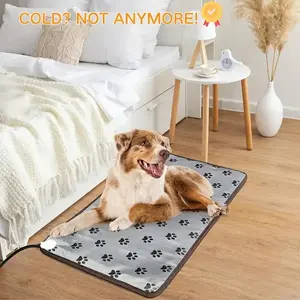 Dog & Cat Heating Pad - Constant Temperature Pet Heated Bed Mat for Crate or Indoor Use | Safe Electric Warming Pad, Soft & Durable Pet Bed for Small & Large Dogs, Cats, Whelping Box Supplies (US Plug, No Remote)
