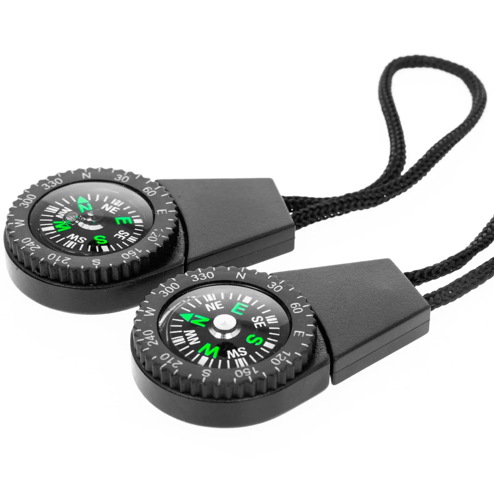 ASR Outdoor 2pk Zipper Pull Mini Pocket Compass