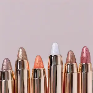 Double-Ended Eyeshadow Stick for Long-Lasting Matte & Glitter Eye Contour and Highlight Makeup