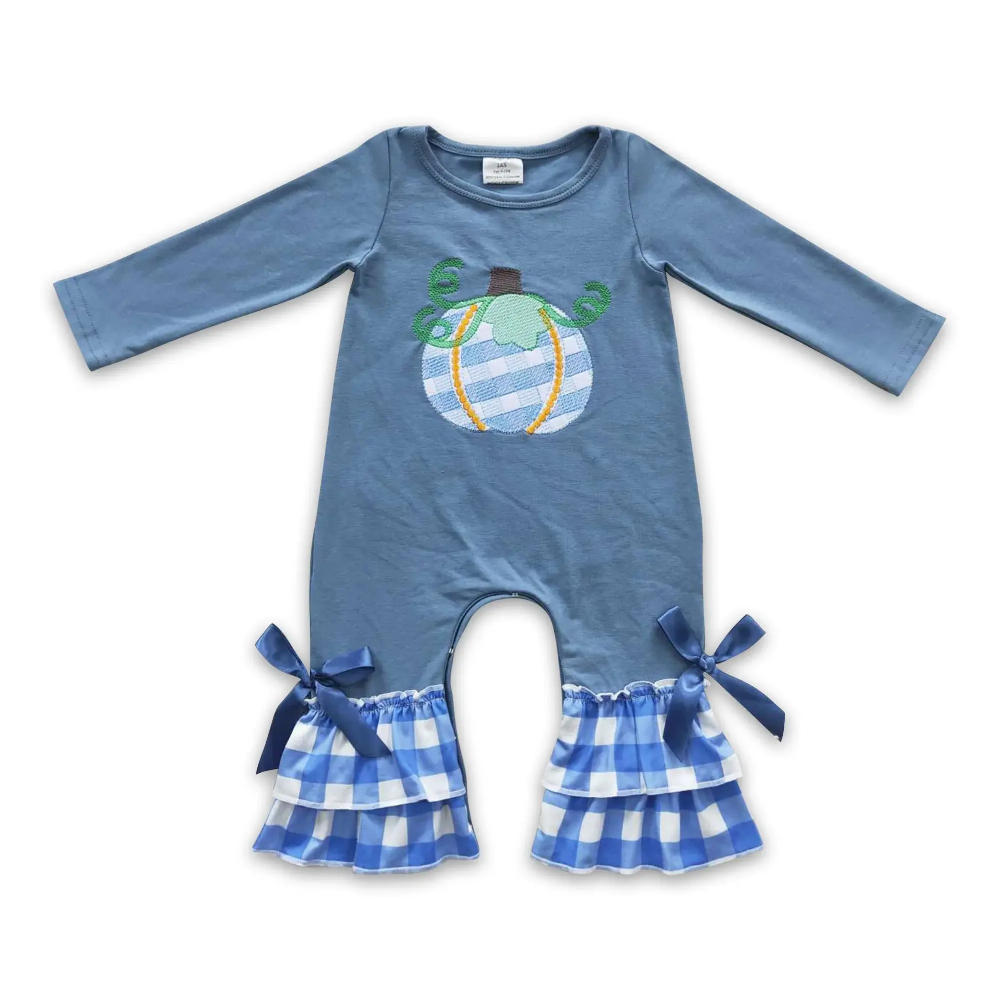 Baby Girl Clothes Pumpkin Embroidery Baby Halloween Clothes Onesie