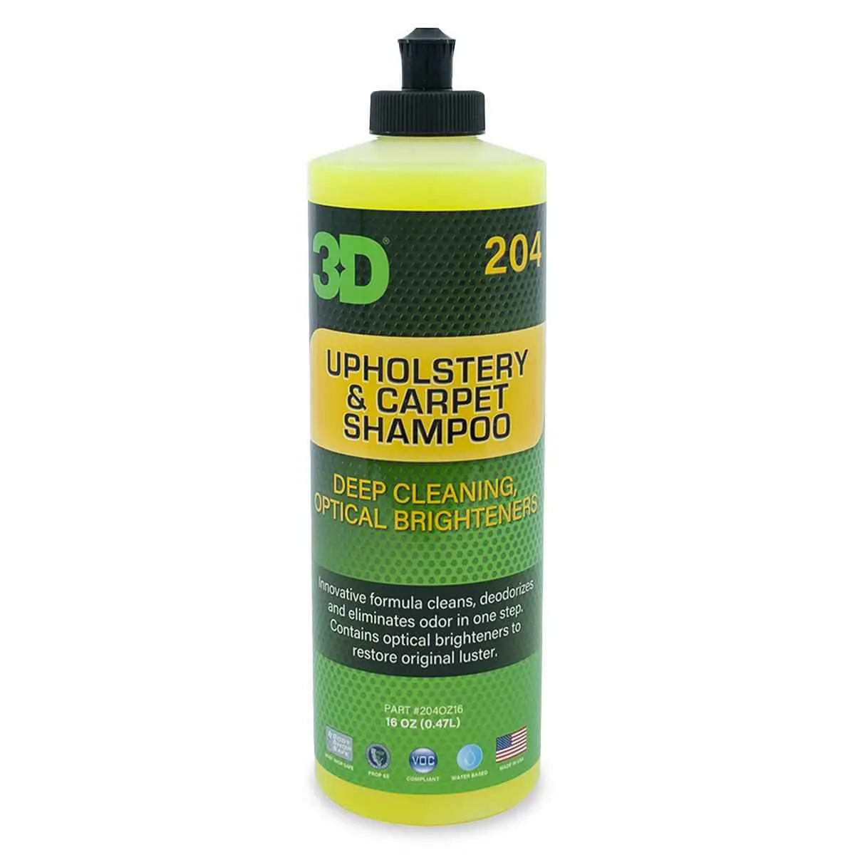Household 3D Upholstery & Carpet Liquid Shampoo with Brush - High Foaming, Deep Cleaning, Cleans, Deodorizes, Odour Control