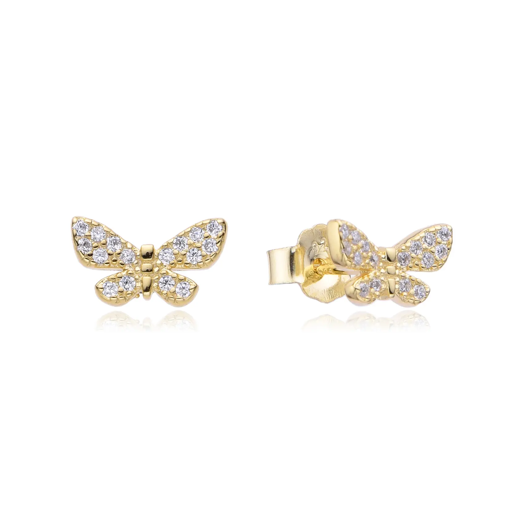 Cubic Zirconia Dragonfly Stud Earrings for Adults, Animal-Themed Costume Jewelry with Bling Effect for Personal Style