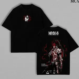 Igris Solo Leveling Oversized T-Shirt, Washed Heavy Cotton Anime Tee, Dark Shadow Knight Unisex Top Collectible Fan Gift N53