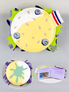 High-Quality 3D Burger Shape Two-Fold Wallet, Fashionable Personalized Card Holder, ID Window, Stylish and Unique Design