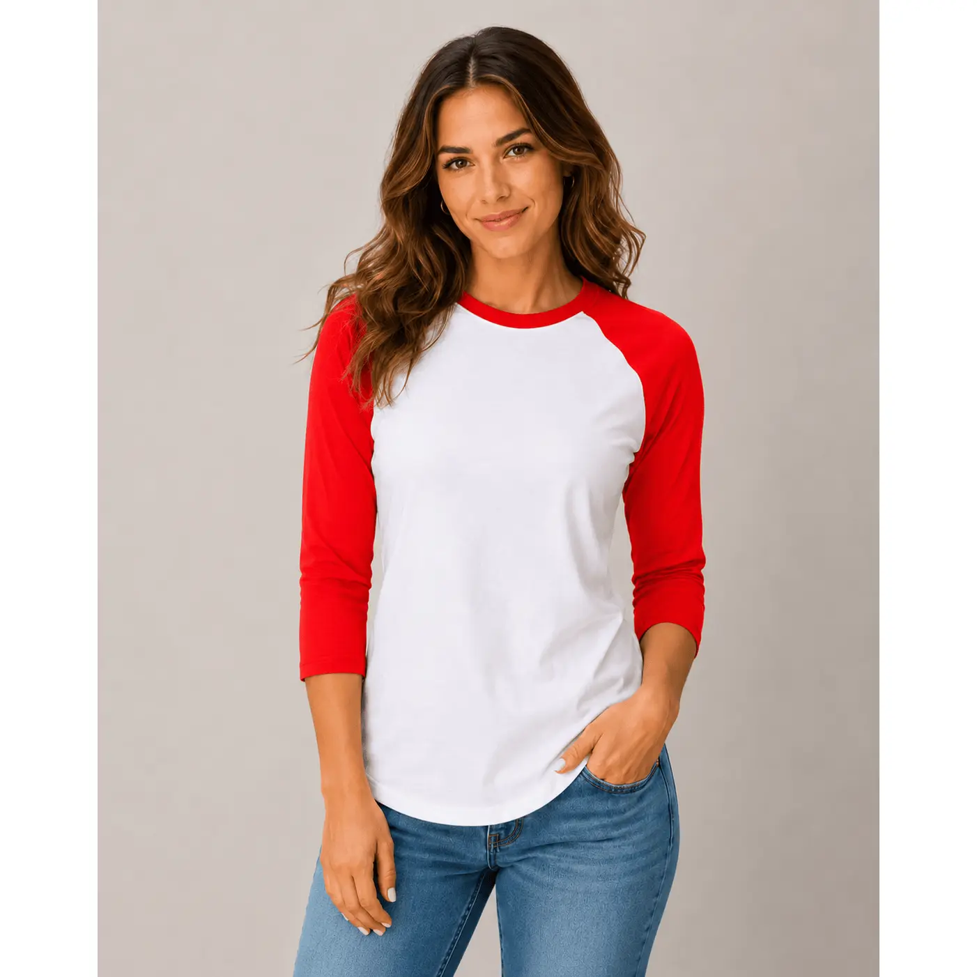 Baseball Polyester Raglan Tee - White Body