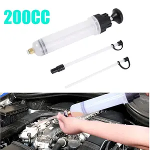 200cc Brake Oil Exchange Extractor, Manual Suction Vacuum Pump, Dual Rubber Rings & Detachable Design, Universal for Most Automotive Vehicles