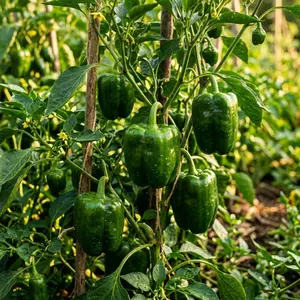 50 Green Bell Pepper Seeds for Planting - Crisp & Sweet Vegetable Seeds for Home Garden - Grow Highly Productive Sweet Peppers