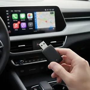 Wireless Carplay Adapter 2in1 Mini Box, Wireless Car Play Android Auto Box, Wired to Wireless Mini Box, Automatic Connection Adapter, Compatible with Most Cars, Wireless Adapter Dongle