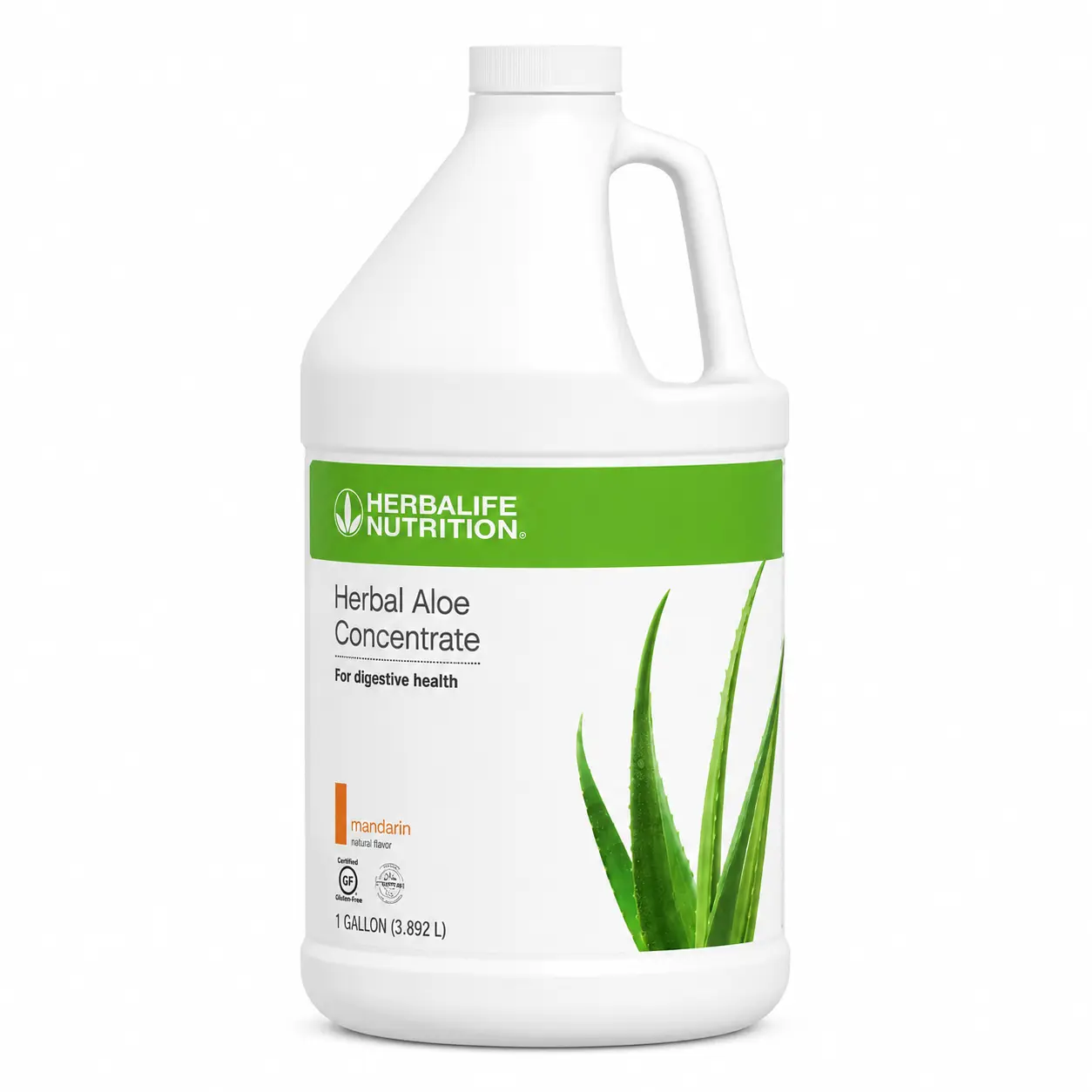 Herbalife Herbal Aloe Concentrate Mandarin Half Gallon Aloe Vera Drink Concentrate Mandarin Flavor Gluten Free Dietary Supplement Daily Hydration Refreshing Beverage Daily Nutrition Ready to Mix Aloe Beverage Concentrated Drink Mix Beverage Base
