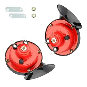 2 PCS 300DB Super Loud 12V Waterproof Electric Snail Double Train Horn