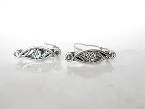 Set of 2 extra tiny small silver metal barrette hair clip for fine thin hair