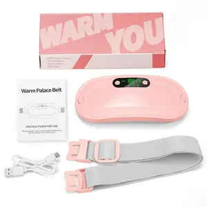 Portable Automatic Heating Belt, Adjustable Belly Wrap with Auto Shutoff, Menstrual Pain Relief Heating Pad