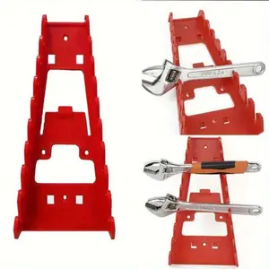 Multi-Functional Wrench Tool Organizer Rack, Multiple Slots Wall-Mounted Plastic Hook, Garage Workshop Tool Storage Shelf