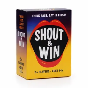 Shout & Win Table Game, Fun Icebreaker Party Card Game, Reaction Time Challenge, Humorous Interactive Cards, Word Cards, Perfect for Friends' Gatherings