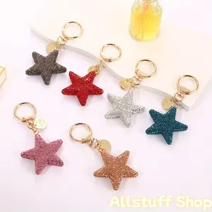 Full Five-Pointed Star Keychain, Creative Car Key Pendant, Fashionable Tag with Openable Five-Pointed Star Key Ring