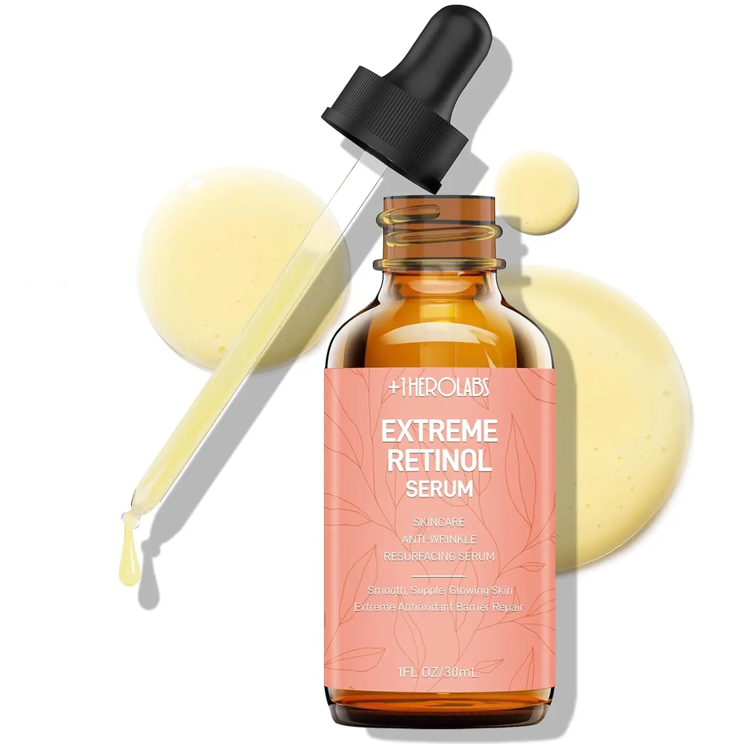 Retinol Serum for Face 2.5% with Vitamin B5 E, Hyaluronic Acid, Niacinamide Plant Extracts Skincare for All Skin Types, Comfort Herbal Radiant Skincare Aloe