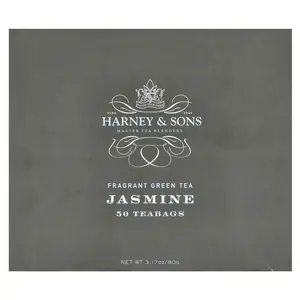 Harney & Sons Fragrant Green Tea, Jasmine, 50 Teabags, 3.17 oz (90 g)
