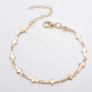 Bohemian style metal cross chain bracelet fashionable and versatile men and women's jewelry