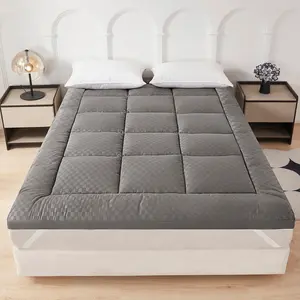TORAX Four Corners Fixed Overfilled Mattress Topper Soft Cozy Bedding for Comfortable Sleep Fixed Overfilled Support