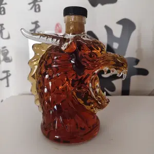 Dragon Head Whiskey Decanter - Unique Glass Liquor Bottle for Spirits & Bourbon