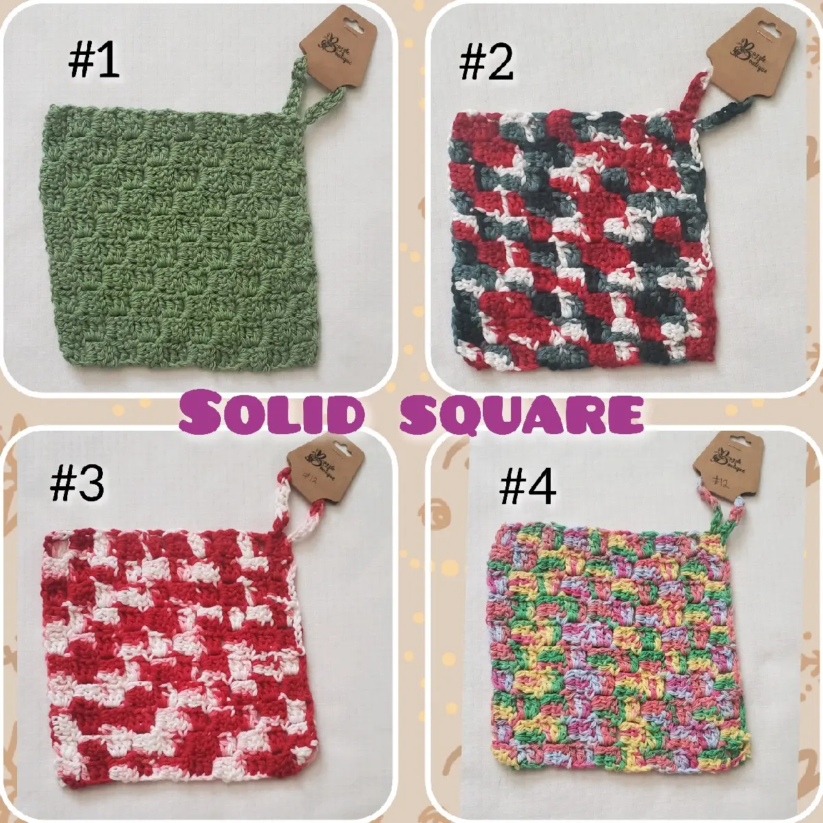 Crochet Towelettes and Scrubbies | Handmade Cotton Towels | Cleaning Supplies