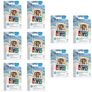 HP Sprocket 3.5" x 4.25" Sticky-Backed Zink Photo Paper 100 Sheets Compatible with HP Sprocket & Photobooth Durable Water-Resistant Peel-and-Stick Backs for Vibrant Smudge-Proof Prints