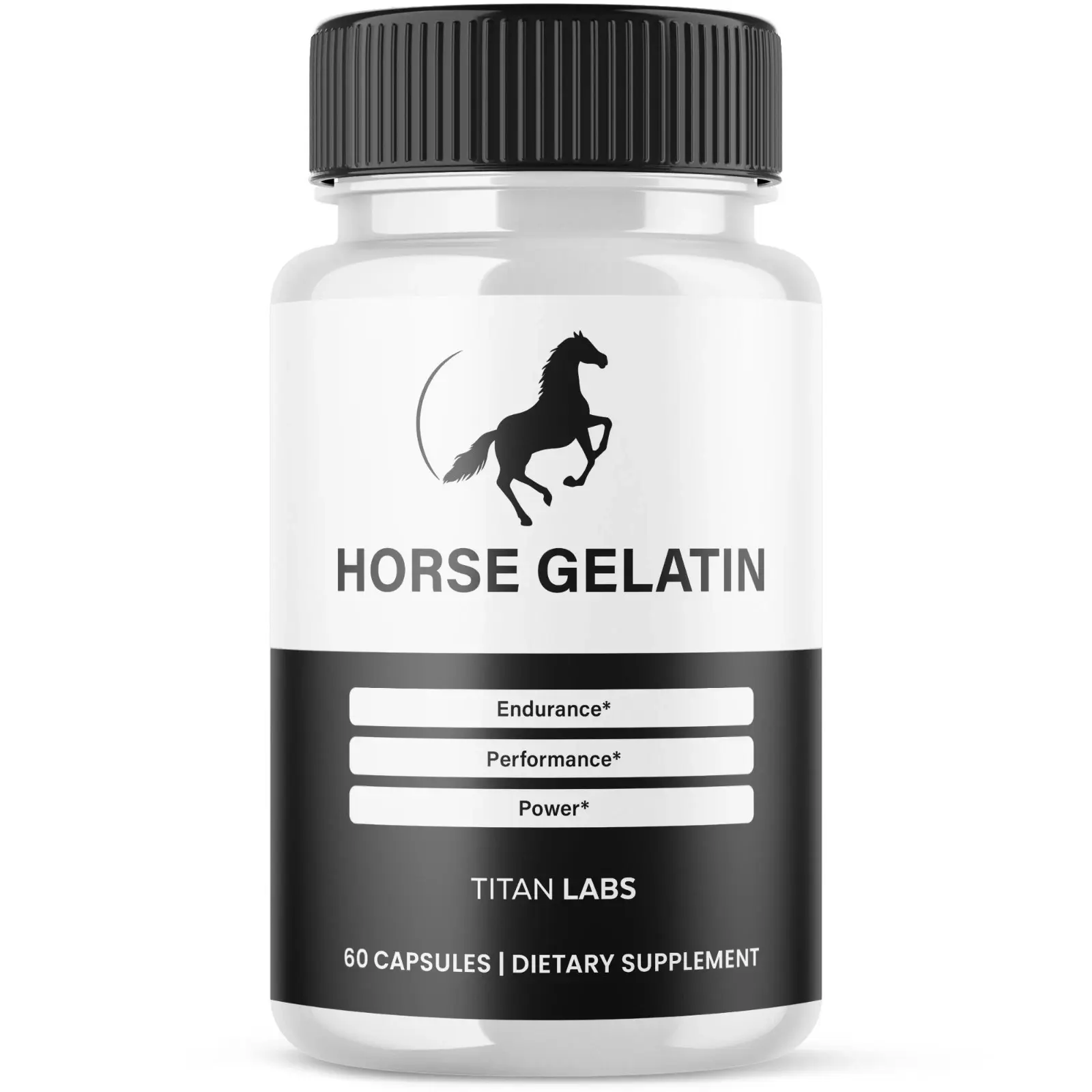 (1 Pack) HorseGelatin Daily Health Supplement 60 Capsules