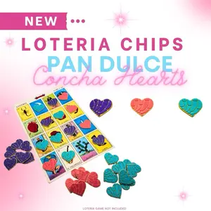 50 Pan Dulce Conchas HEARTS -Loteria Game Markers Chips Custom Designed for Lotería Enthusiasts