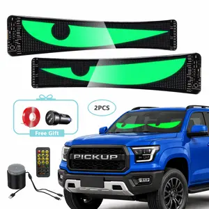 2-Pack Car Devil Eyes LED Windshield Lights (14.72"x3.62") - App/Remote Control, Programmable Patterns, Perfect Sync, for Sedans, SUVs, Custom Dynamic Sign Lighting Assembly fathersdaygiftideas