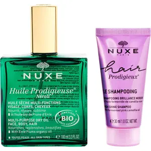 Nuxe Huile Prodigieuse Neroli 100Ml + Hair Prodigieux High Shine Shampoo 30Ml --2Pcs For Women