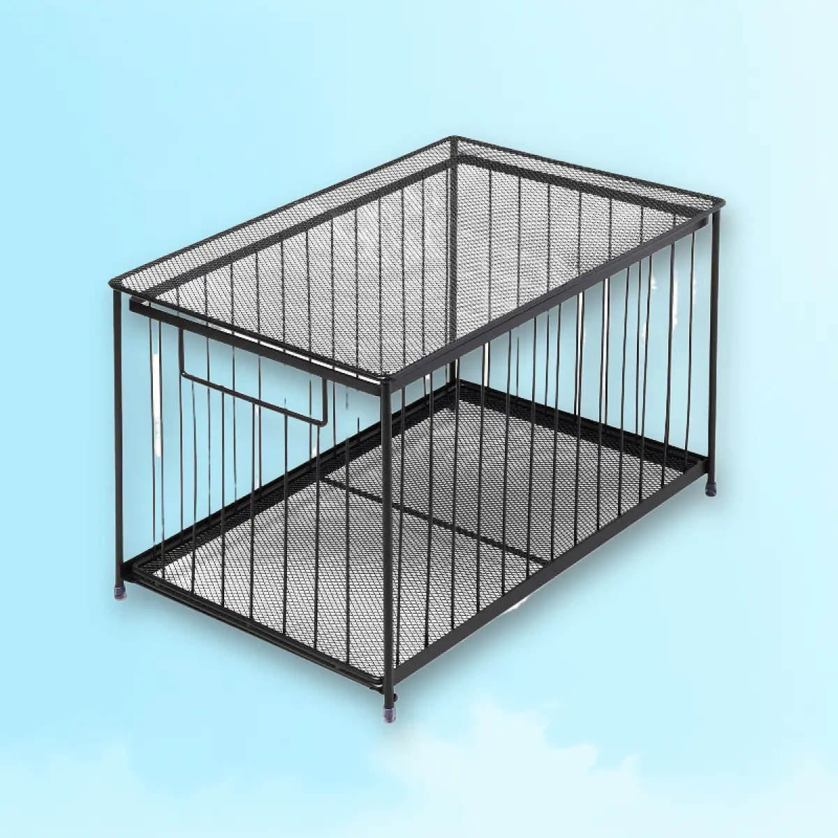 Large Stackable Slide-Out Drawer Black - Bathroom Storage Drawer, Easy to Use, Brightroom