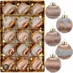 15pcs 3.15” Fancy Christmas tree ornaments