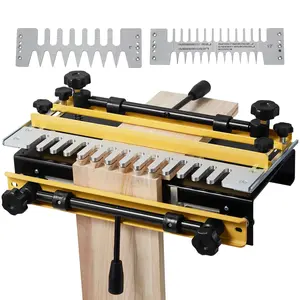 VEVOR  Dovetail Jig, 12 in Width, Dove Tailing Router Jigs with 4 Router Bits & 3 Templates, Precise Alignment Dove Tail Jig, Mortise and Tenon Woodworking Tools for Furniture & Wood Cabinet Making, Aluminum