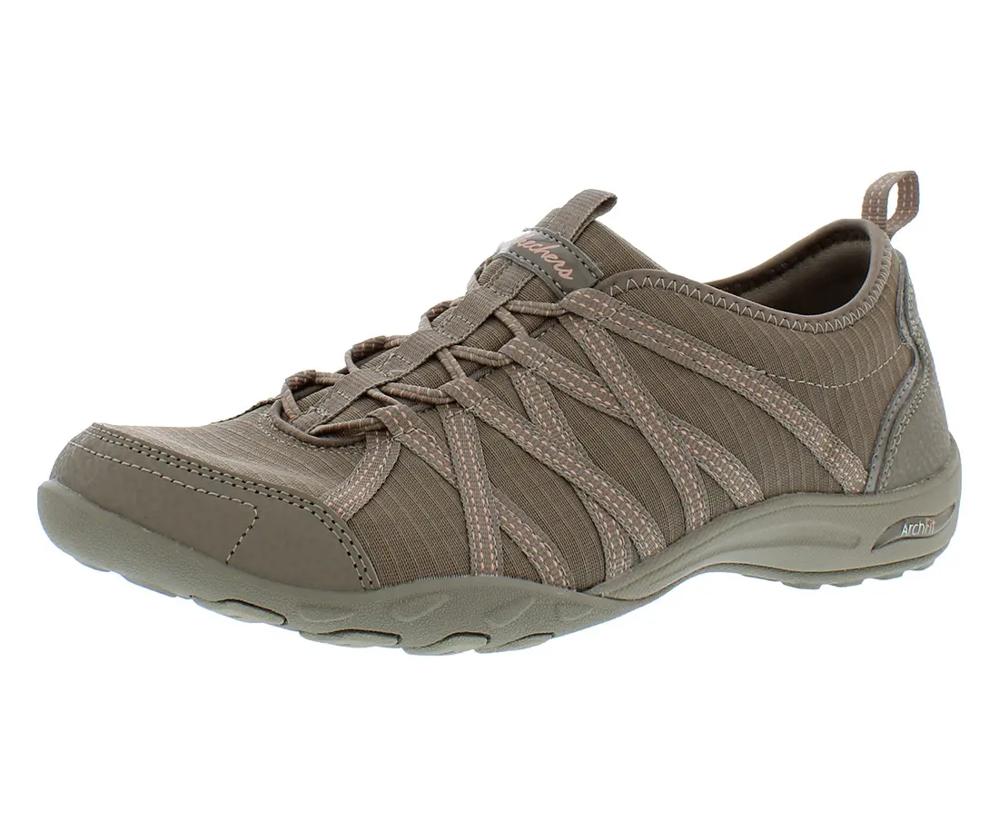 Skechers Women's Arch Fit Paradise Found Knit Slip-On Sneakers - Arch Support Fabric Footwear for Casual Walking, Athletic Training, Walking Shoes