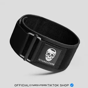 Gymreapers Quick Locking Weightlifting Belt for Bodybuilding, Powerlifting, Cross Training - 4 Inch Neoprene with Metal Buckle - Adjustable