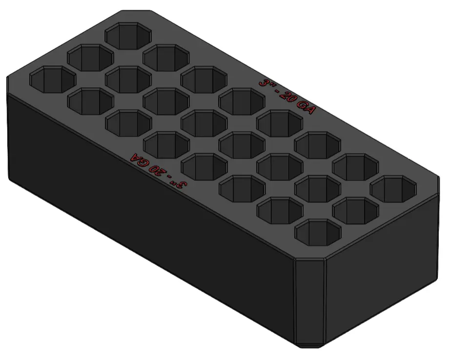 LARGE TRAY 20GA-3" RED