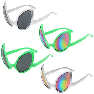 4-Pack Alien Novelty Sunglasses, Funny Outer Space Party Eyeglasses, UFO Alien Eye Design Shades, Perfect for Halloween, Sci-Fi Cosplay, Themed Parties, Festivals & Photo Booth Props tiktokshopspringglowup