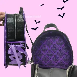 Purple & Black Coffin Ita Bag bags