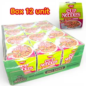 Nissin Hot Sauce con Camaron 12 Pack - Spicy Shrimp Flavor for Enhanced Dishes